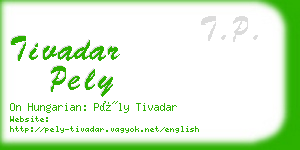 tivadar pely business card